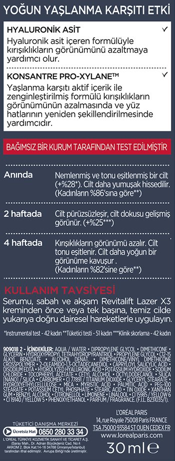 Revitalift Lazer X3 Serum PACK BACK